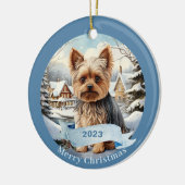Yorkshire Terrier Art Dog Pet Keramisch Ornament (Links)