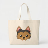 Yorkshire Terrier Bag Grote Tote Bag (Voorkant)