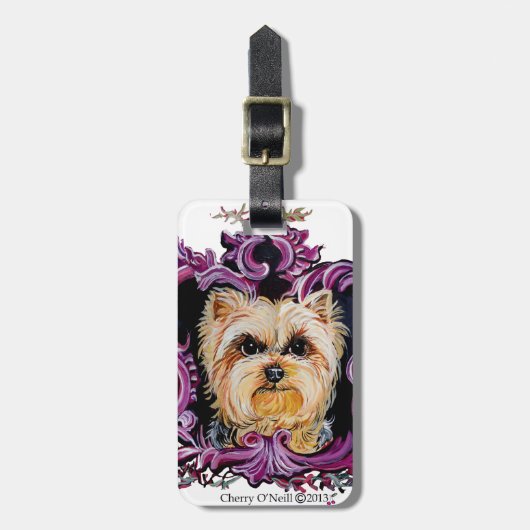 Yorkshire Terrier Bagagelabel (Voorkant verticaal)