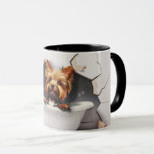 Yorkshire Terrier Bath Time - Schattige 3D-Mok Mok (Voorkant rechts)