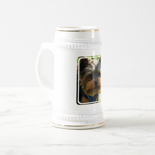 Yorkshire Terrier Beer Stein Bierpul (Voorkant links)