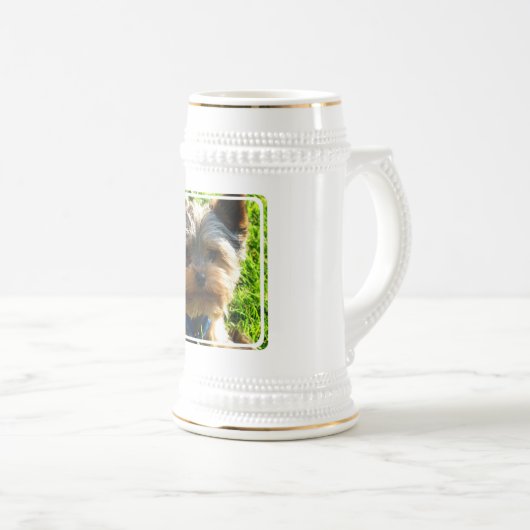 Yorkshire Terrier Beer Stein Bierpul (Voorkant rechts)