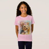 Yorkshire Terrier beroemd gemaakt door Natasha Us T-shirt (Voorkant volledig)