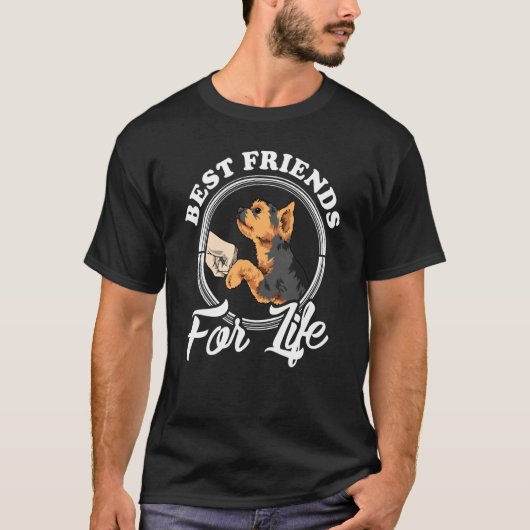 Yorkshire Terrier Best Friends For Life Yorkie T-shirt (Voorkant)