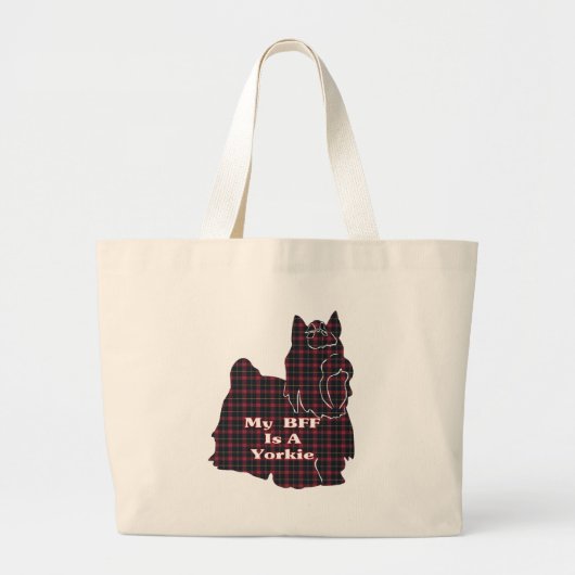 Yorkshire Terrier BFF Gifts Grote Tote Bag (Voorkant)