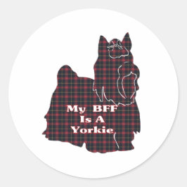 Yorkshire Terrier BFF Gifts Ronde Sticker