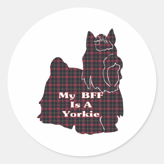 Yorkshire Terrier BFF Gifts Ronde Sticker (Voorkant)