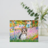 Yorkshire Terrier (Biewer) - Tuin Briefkaart (Staand voorkant)