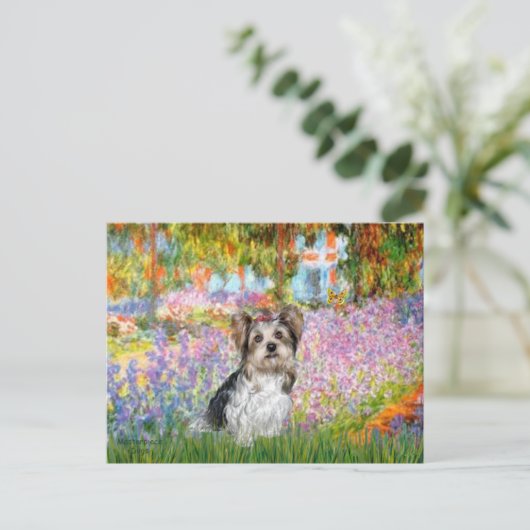 Yorkshire Terrier (Biewer) - Tuin Briefkaart (Staand voorkant)