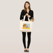 Yorkshire Terrier (Biewer) - Zonnebloemen Grote Tote Bag (Voorkant (model))