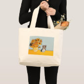 Yorkshire Terrier (Biewer) - Zonnebloemen Grote Tote Bag (Voorkant (product))