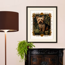 Yorkshire Terrier  Bloemen Tapestry