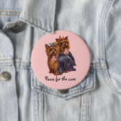 Yorkshire Terrier Breast Cancer Button (In situ)