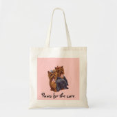 Yorkshire Terrier Breast Cancer Canvas tas (Voorkant)