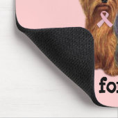 Yorkshire Terrier Breast Cancer Mousepad Muismat (Hoek)