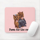 Yorkshire Terrier Breast Cancer Mousepad Muismat (Met muis)