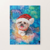 Yorkshire Terrier Breed Dog Kerstmis Legpuzzel (Verticaal)