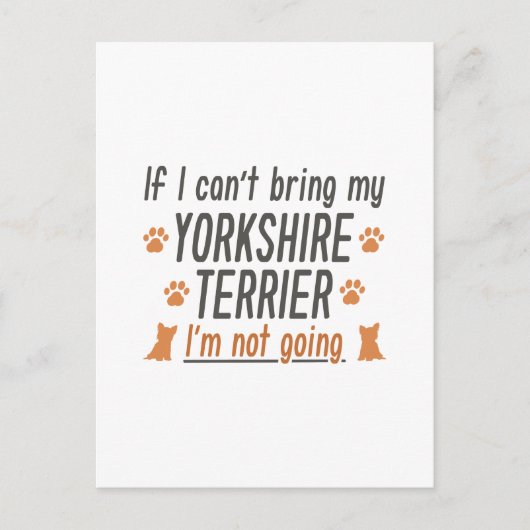 Yorkshire Terrier Briefkaart (Voorkant)