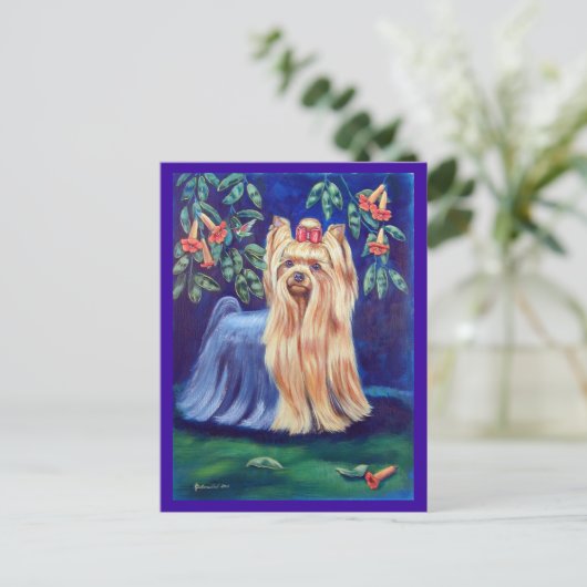 Yorkshire Terrier Briefkaart (Staand voorkant)