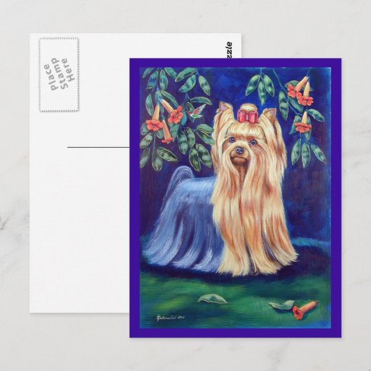 Yorkshire Terrier Briefkaart (Voorkant / Achterkant)