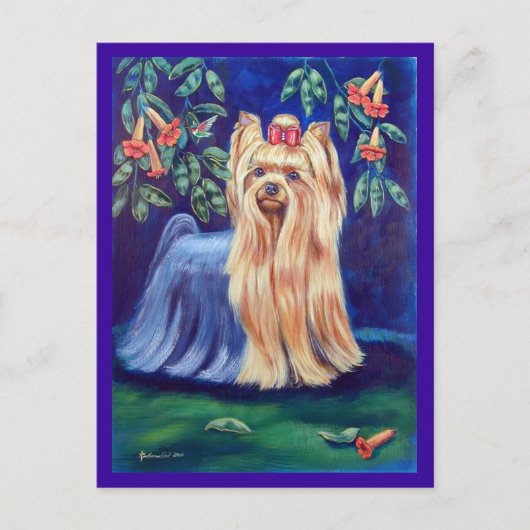 Yorkshire Terrier Briefkaart (Voorkant)