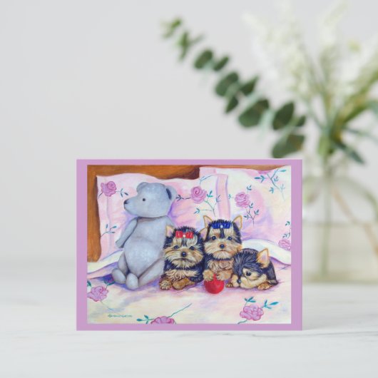 Yorkshire Terrier Briefkaart (Staand voorkant)