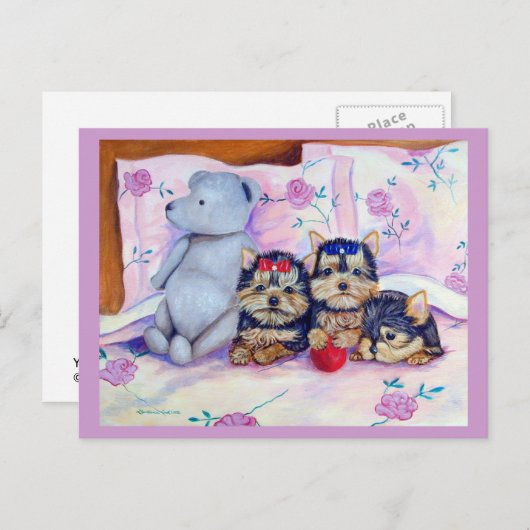 Yorkshire Terrier Briefkaart (Voorkant / Achterkant)