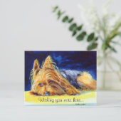 Yorkshire Terrier Briefkaarten (Staand voorkant)