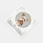 Yorkshire Terrier bruiloft servetten met honden Fo (Hoek)