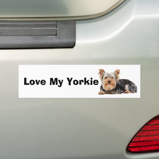 Yorkshire Terrier Bumpersticker (Op auto)