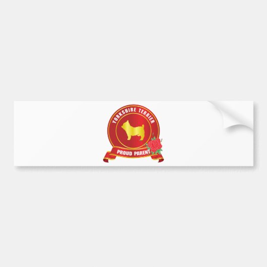 Yorkshire Terrier Bumpersticker (Voorkant)