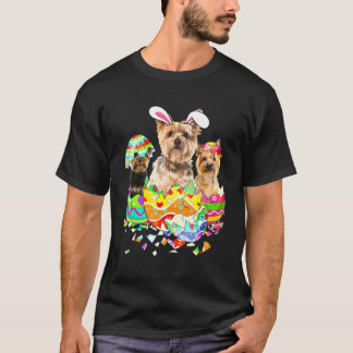 Yorkshire Terrier Bunny Happy Easter Dog T-shirt