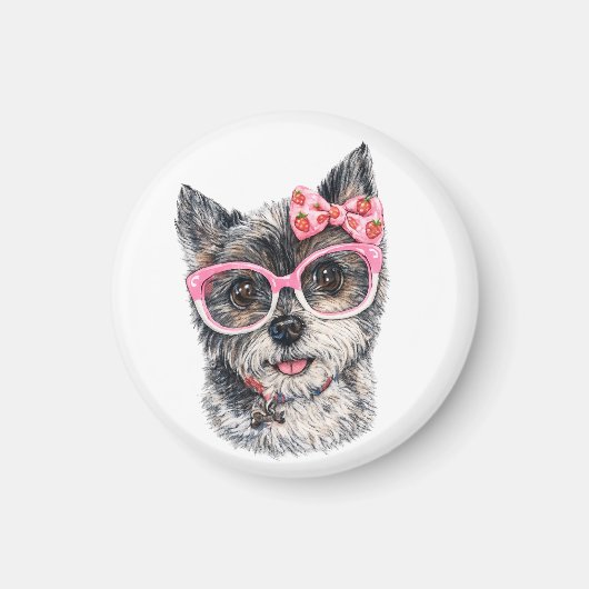 Yorkshire Terrier Cadeau voor Hondenliefhebbers Magneet (Voorkant)