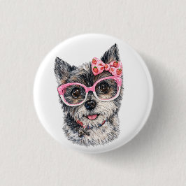 Yorkshire Terrier Cadeau voor Hondenliefhebbers Ronde Button 3,2 Cm
