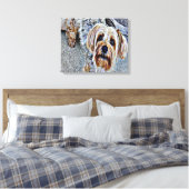 Yorkshire Terrier Canvas Afdruk (Insitu (Slaapkamer))