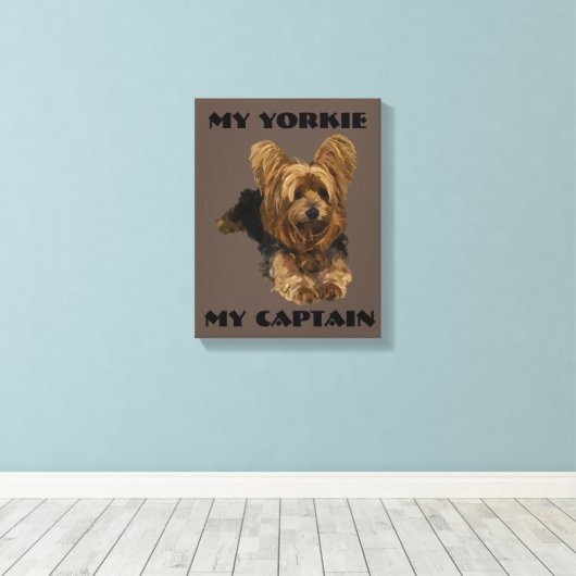 Yorkshire Terrier Canvas Kunst (Insitu (Houten vloer))