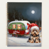 Yorkshire Terrier Caravan Kerst Avontuur Planner (Voorkant)