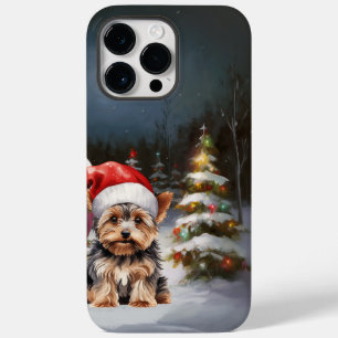 Yorkshire Terrier Caravan Kerstavontuur Case-Mate iPhone 14 Pro Max Hoesje