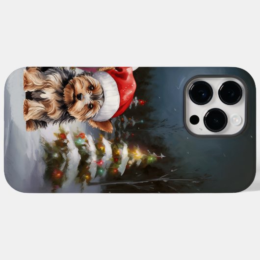 Yorkshire Terrier Caravan Kerstavontuur Case-Mate iPhone Case (Achterkant (horizontaal))