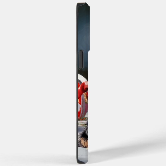 Yorkshire Terrier Caravan Kerstavontuur Case-Mate iPhone Case (Achterkant / Rechts)