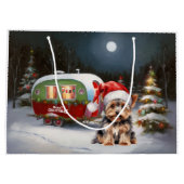 Yorkshire Terrier Caravan Kerstavontuur Groot Cadeauzakje (Achterkant)