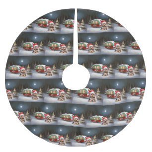 Yorkshire Terrier Caravan Kerstavontuur Kerstboom Rok