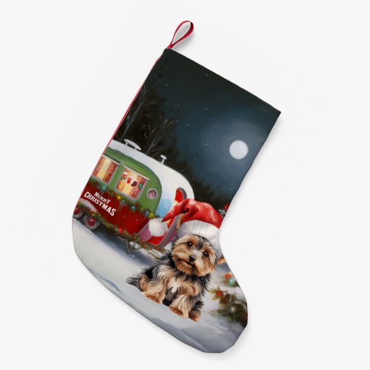 Yorkshire Terrier Caravan Kerstavontuur Kleine Kerstsok (Voorkant (Hangend))