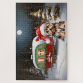 Yorkshire Terrier Caravan Kerstavontuur Legpuzzel (Verticaal)