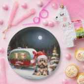 Yorkshire Terrier Caravan Kerstavontuur Papieren Bordje (Feest)