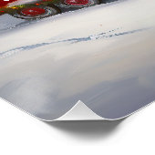 Yorkshire Terrier Caravan Kerstavontuur Perfect Poster (Hoek)