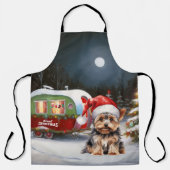 Yorkshire Terrier Caravan Kerstavontuur Schort (Voorkant)