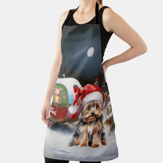 Yorkshire Terrier Caravan Kerstavontuur Schort (Insitu)