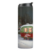 Yorkshire Terrier Caravan Kerstavontuur Thermosbeker (Gedraaid links)