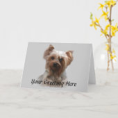 Yorkshire Terrier Card Kaart (Gele Bloem)